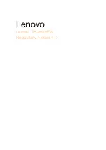 Preview for 1 page of Lenovo TB-8505FS Regulatory Notice