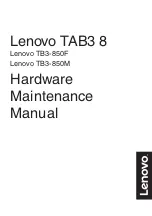 Предварительный просмотр 1 страницы Lenovo TB3-850F Hardware Maintenance Manual