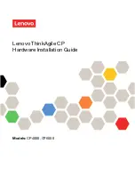 Предварительный просмотр 1 страницы Lenovo ThinkAgile CP 4000 Series Hardware Installation Manual