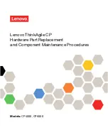 Preview for 1 page of Lenovo ThinkAgile CP Hardware Part Replacement And Component Maintenance Procedures