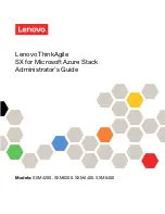 Предварительный просмотр 1 страницы Lenovo ThinkAgile SXM4200 Administrator'S Manual