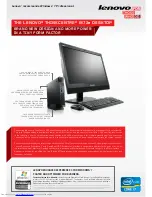 Lenovo ThinkCentre M72e Specifications предпросмотр