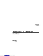 Lenovo ThinkPad 570 UltraBase User Manual preview