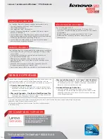 Preview for 2 page of Lenovo ThinkPad Edge E130 Specifications