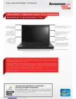 Lenovo ThinkPad Edge E530 Specifications предпросмотр