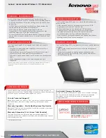 Предварительный просмотр 2 страницы Lenovo ThinkPad Edge E530 Specifications