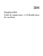 Lenovo ThinkPad R30 (French) Manual De Maintenance Et D’Identification Des Incidents preview