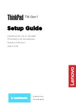 Предварительный просмотр 1 страницы Lenovo ThinkPad T14 Gen 1 Setup Manual