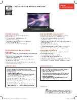 Preview for 2 page of Lenovo ThinkPad T420 Specifications