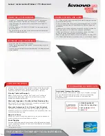 Preview for 2 page of Lenovo ThinkPad T430u Specifications