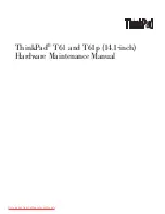 Lenovo ThinkPad T61 Hardware Maintenance Manual preview