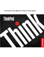 Lenovo ThinkPad Universal Thunderbolt 4 Dock User Manual preview