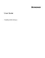 Lenovo ThinkPad USB 3.0 Dock User Manual preview