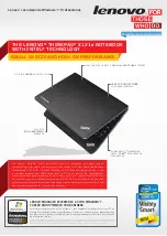 Preview for 1 page of Lenovo ThinkPad X121e Brochure & Specs