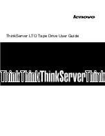 Preview for 1 page of Lenovo ThinkServe LTO User Manual