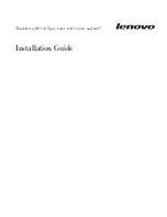 Предварительный просмотр 1 страницы Lenovo ThinkServer RD120 Type 6444 Installation Manual