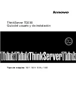 Предварительный просмотр 1 страницы Lenovo ThinkServer TD230 (Spanish) Guía Del Usuario Y De Instalación Manual