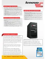 Предварительный просмотр 2 страницы Lenovo ThinkSERVER TS130 Specifications