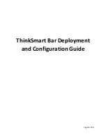 Preview for 1 page of Lenovo ThinkSmart Bar Deployment And Operation Manual