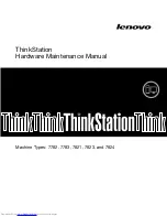 Предварительный просмотр 1 страницы Lenovo ThinkStation E30 Hardware Maintenance Manual