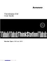 Предварительный просмотр 1 страницы Lenovo ThinkStation E32 User Manual