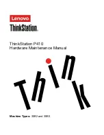 Lenovo ThinkStation P410 Hardware Maintenance Manual preview