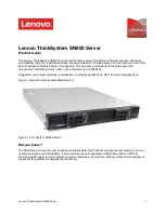 Preview for 1 page of Lenovo ThinkSystem SN850 Product Manual