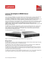 Предварительный просмотр 1 страницы Lenovo ThinkSystem SR590 Product Manual