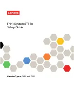 Предварительный просмотр 1 страницы Lenovo ThinkSystem ST550 Setup Manual