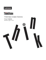 Lenovo ThinkVision Creator Extreme 62A6 User Manual предпросмотр