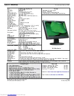 Lenovo ThinkVision D156 Specifications preview