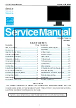 Lenovo ThinkVision L197 Wide Service Manual preview