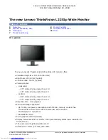 Lenovo ThinkVision L2251p User Manual preview