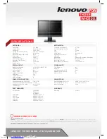 Preview for 2 page of Lenovo ThinkVision LT1952p Wide Specifications