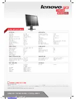 Предварительный просмотр 2 страницы Lenovo ThinkVision LT2252p Specifications