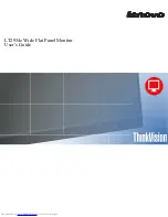 Предварительный просмотр 1 страницы Lenovo ThinkVision LT2934z User Manual