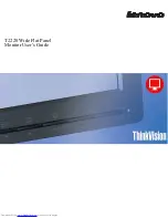 Lenovo Thinkvision T2220 User Manual предпросмотр