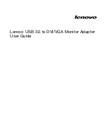 Lenovo USB 3.0 to DVI/VGA Monitor Adapter User Manual предпросмотр