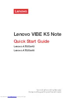 Предварительный просмотр 1 страницы Lenovo VIBE K5 Note Quick Start Manual