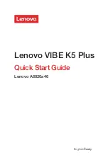 Lenovo VIBE K5 Plus A6020a46 Quick Start Manual preview