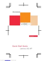 Предварительный просмотр 1 страницы Lenovo VIBE X II X2-AP Quick Start Manual