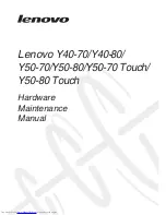 Lenovo Y40-70 Hardware Maintenance Manual preview