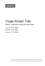 Lenovo Yoga Smart Tab YT-X705F Safety, Warranty & Quick Start Manual preview