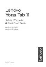 Lenovo Yoga Tab 11 Safety, Warranty & Quick Start Manual предпросмотр