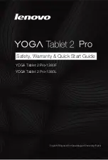 Lenovo YOGA Tablet 2 Pro-1380F Safety, Warranty & Quick Start Manual предпросмотр