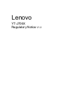 Lenovo YT-J706X Regulatory Notice preview