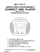 Lenoxx Sound CD-107 Operating Instructions Manual preview