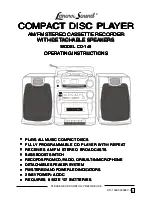 Lenoxx Sound CD-149 Operating Instructions Manual preview