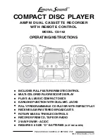 Предварительный просмотр 1 страницы Lenoxx Sound CD-162 Operating Instructions Manual