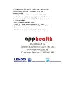 Preview for 6 page of Lenoxx APH120HR Quick Start Manual